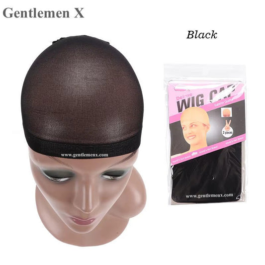 Gorro de media, gorros elásticos suaves para pelucas (paquete de 2)