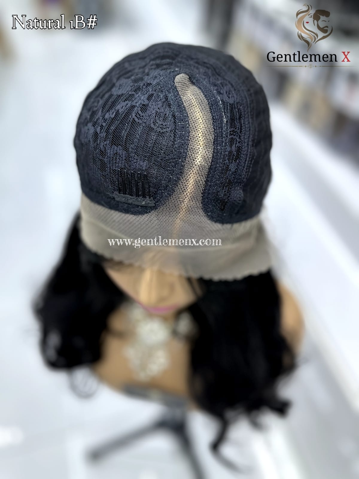 20''-22'' Arsuim Color Natural 1BSide T Part Remy human Hair Lace Wig Natural Wave