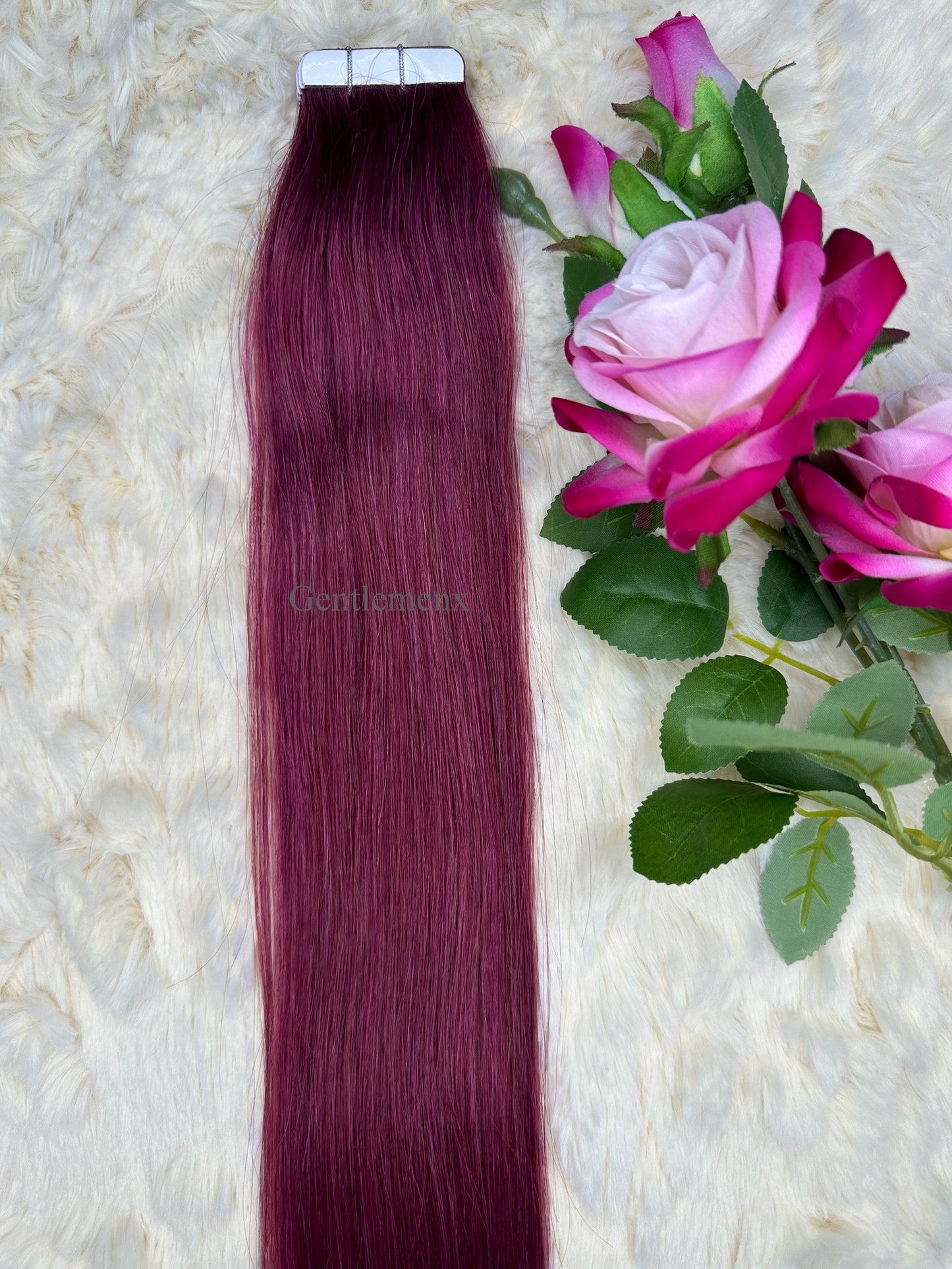 TGX Arsuim Tape-In Human Hair Extensions, Seamless PU, 24-26 inch, 20 pcs (40g)