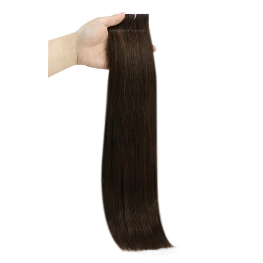 Arnomeda Premium Quality Cabello Humano 100% Remy 24''-26'' Extensiones de Cinta Invisibles con Inyección de Flores de 8cm Marrón Oscuro 2# 50g