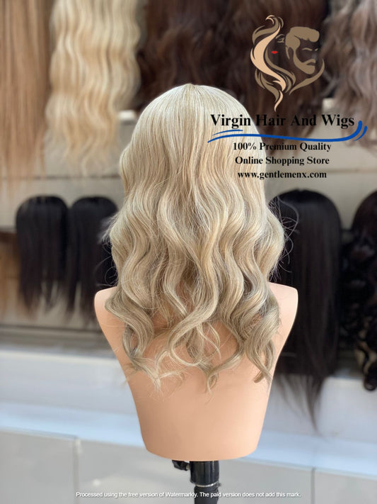Elizabeth (Marca de pelucas y extensiones de cabello virgen) Pelucas sintéticas resistentes al calor.