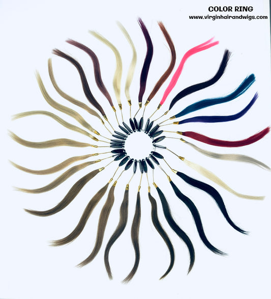Anillo de color para extensiones de cabello humano Remy