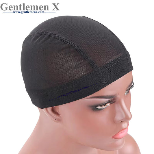 Gorras tipo domo de malla transpirable para hacer pelucas, redecilla elástica tipo Clueless para tejer el cabello con bandas elásticas anchas para pelucas