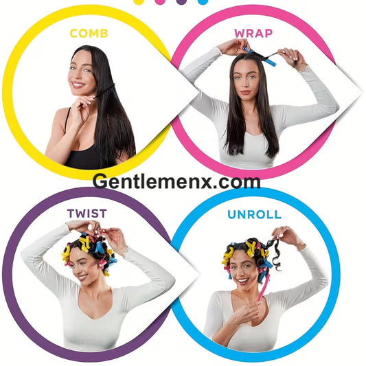 Ruleros flexibles de peinado para rizos en espiral Gentlemen X