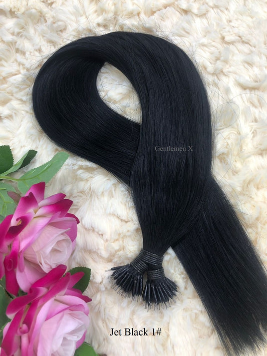Extensiones de Cabello Humano Remy 100% Calidad Premium Arnomeda de Nano Punta 24”-26'' 100 unidades 100g