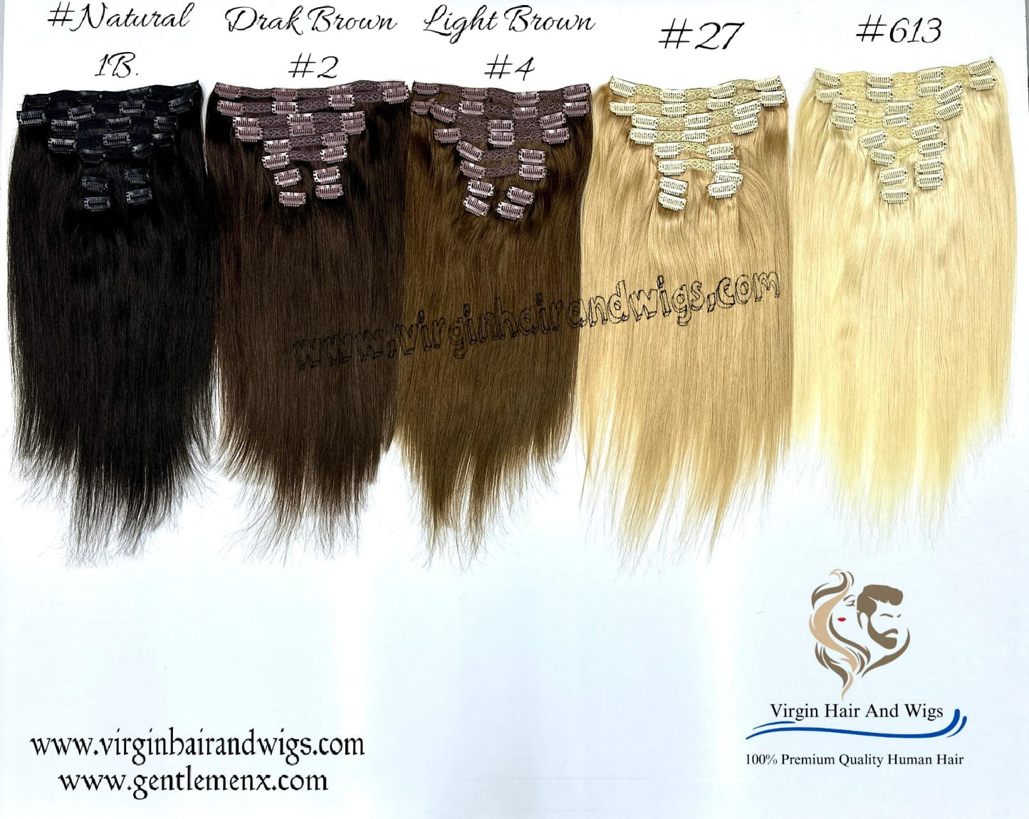 TGX Arnomeda 20''-22'' 100% Human Hair Full Head 10PCS Clips in Hair Extensions set 140g 1B Natural Stright