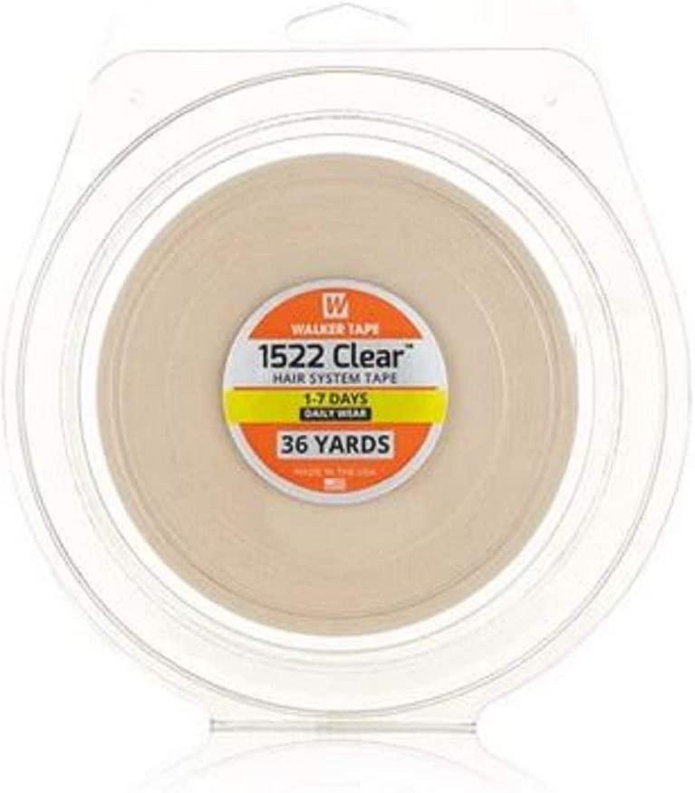 Walker Tape 1522 Clear Tape Rolls, Gentle Daily-Wear Tape for Hair Systems