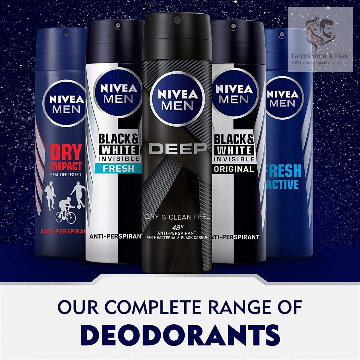 Nivea Men Deep Antiperspirant Spray, Dark Wood, 150ml