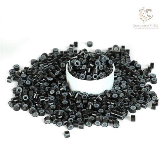 Micro anillas con silicona para extensiones de cabello, 5 mm (1000 unidades)