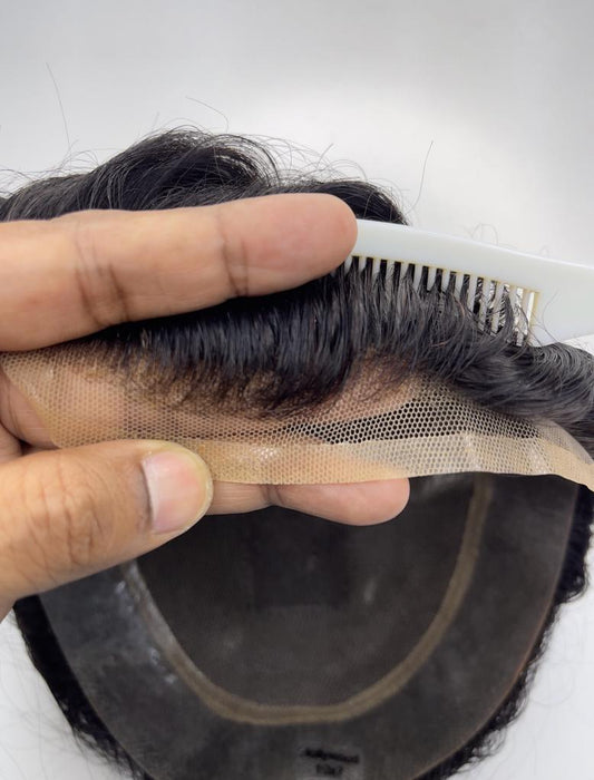 Gentlemen X Hollywood Toupee para hombres Sistema capilar para hombres 100 % cabello humano AM