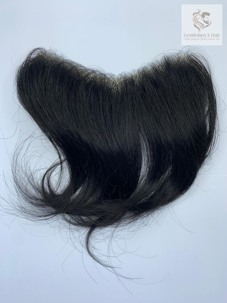 Men's Hairline Toupee, 100% Human Hair Forehead Hairpiece