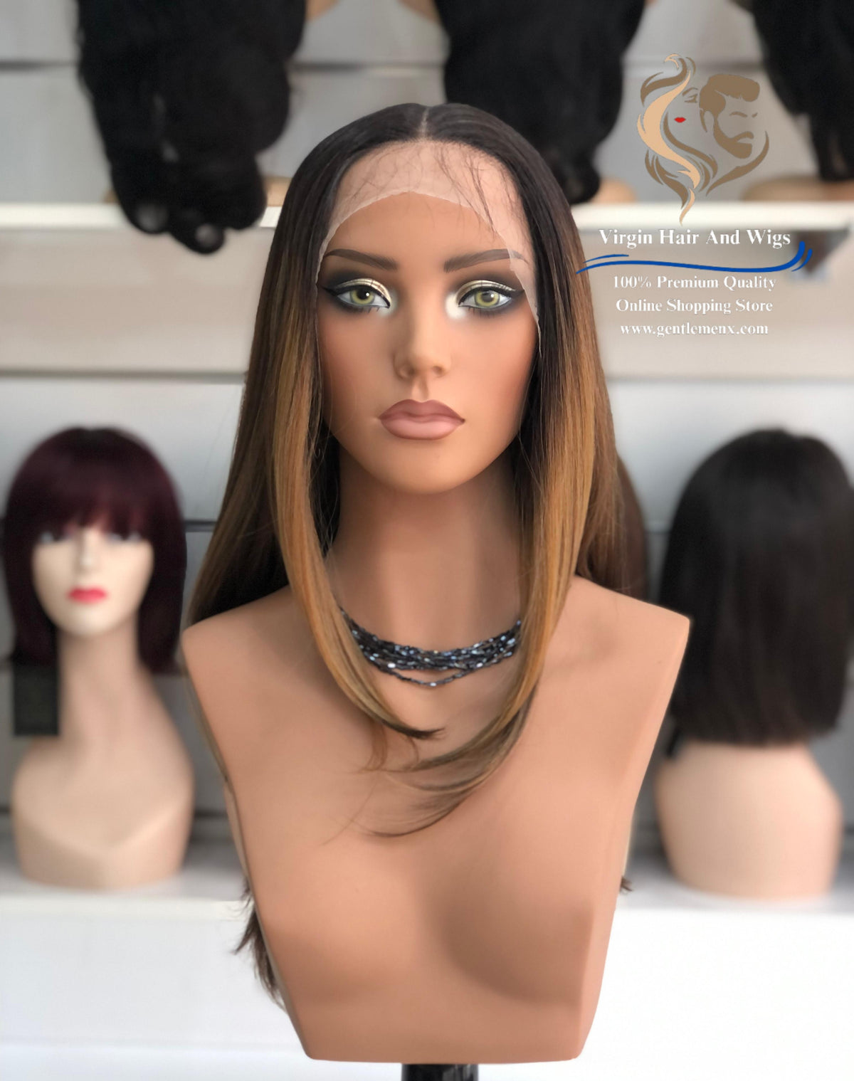 T-Part Front Lace Anne Chic Roberta Heat Friendly Synthetic Lace Wig (TT2/Carmel)