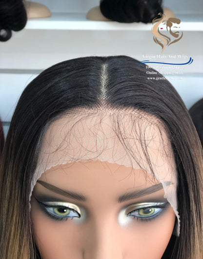 T-Part Front Lace Anne Chic Roberta Heat Friendly Synthetic Lace Wig (TT2/Carmel)