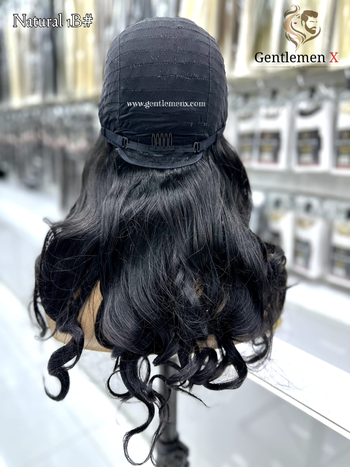 20''-22'' Arsuim Color Natural 1BSide T Part Remy human Hair Lace Wig Natural Wave