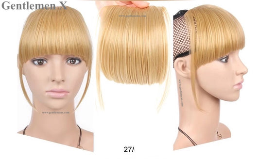 Flequillo y extensiones de cabello 100 % humano real de TGX con línea plana y flequillo despuntado