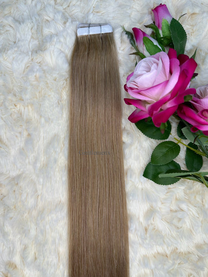 TGX Arsuim Tape-In Human Hair Extensions, Seamless PU, 24-26 inch, 20 pcs (40g)