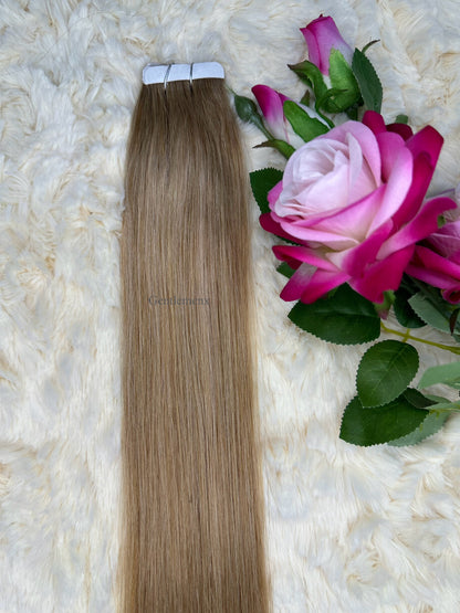 TGX Arsuim Tape-In Human Hair Extensions, Seamless PU, 24-26 inch, 20 pcs (40g)