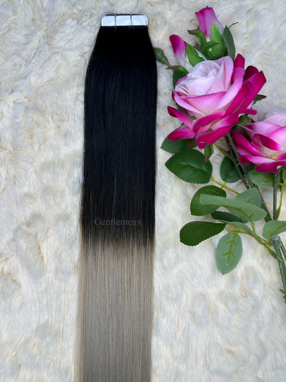 TGX Arsuim Tape-In Human Hair Extensions, Seamless PU, 24-26 inch, 20 pcs (40g)