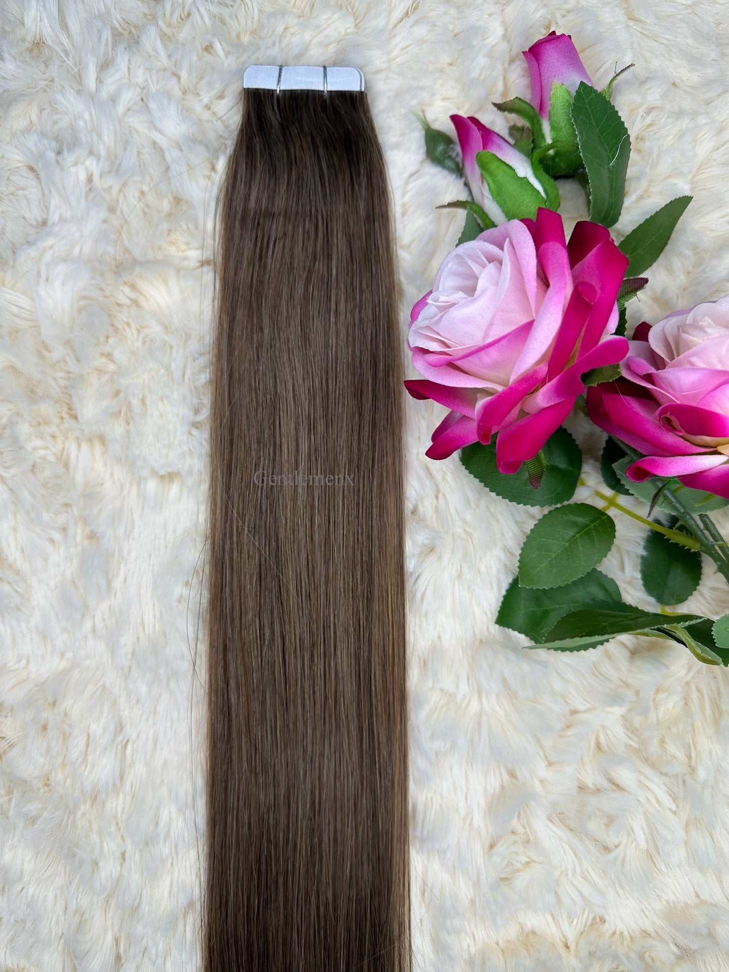 TGX Arsuim Tape-In Human Hair Extensions, Seamless PU, 24-26 inch, 20 pcs (40g)