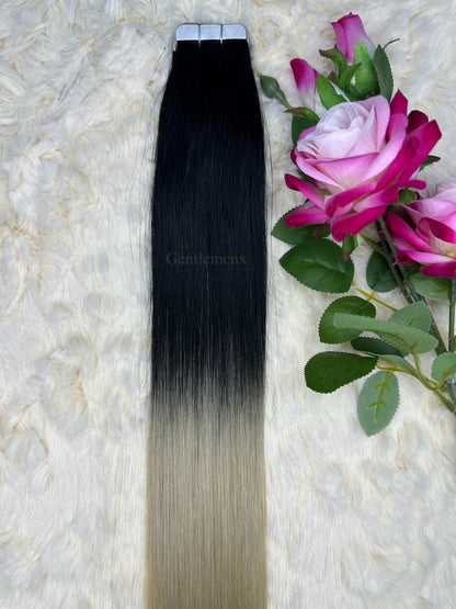 TGX Arsuim Tape-In Human Hair Extensions, Seamless PU, 24-26 inch, 20 pcs (40g)