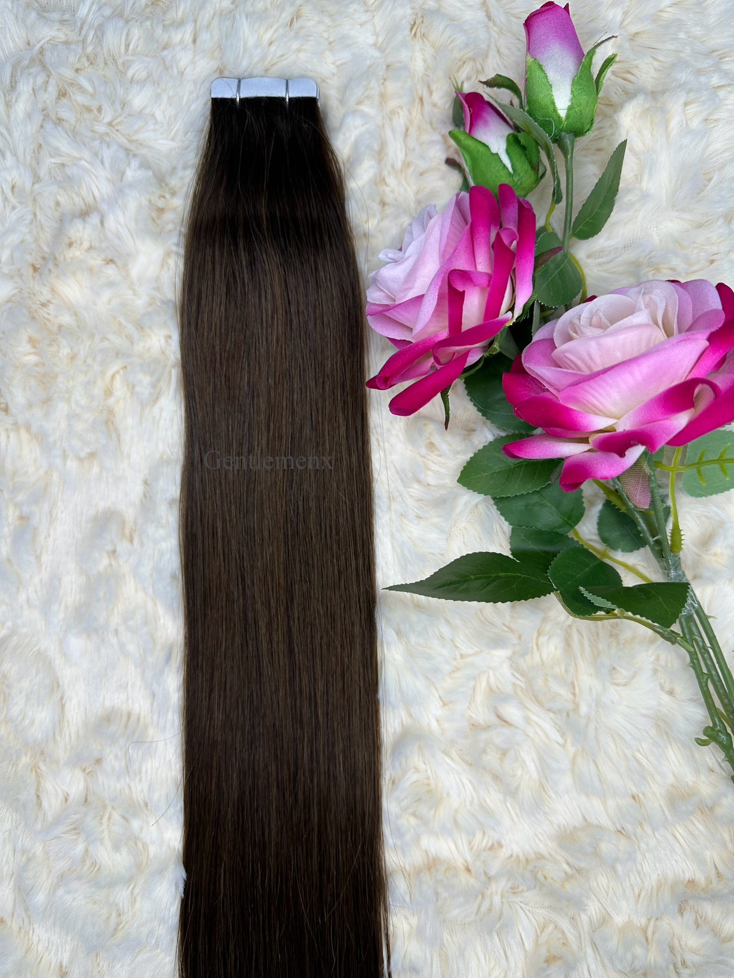 TGX Arsuim Tape-In Human Hair Extensions, Seamless PU, 24-26 inch, 20 pcs (40g)