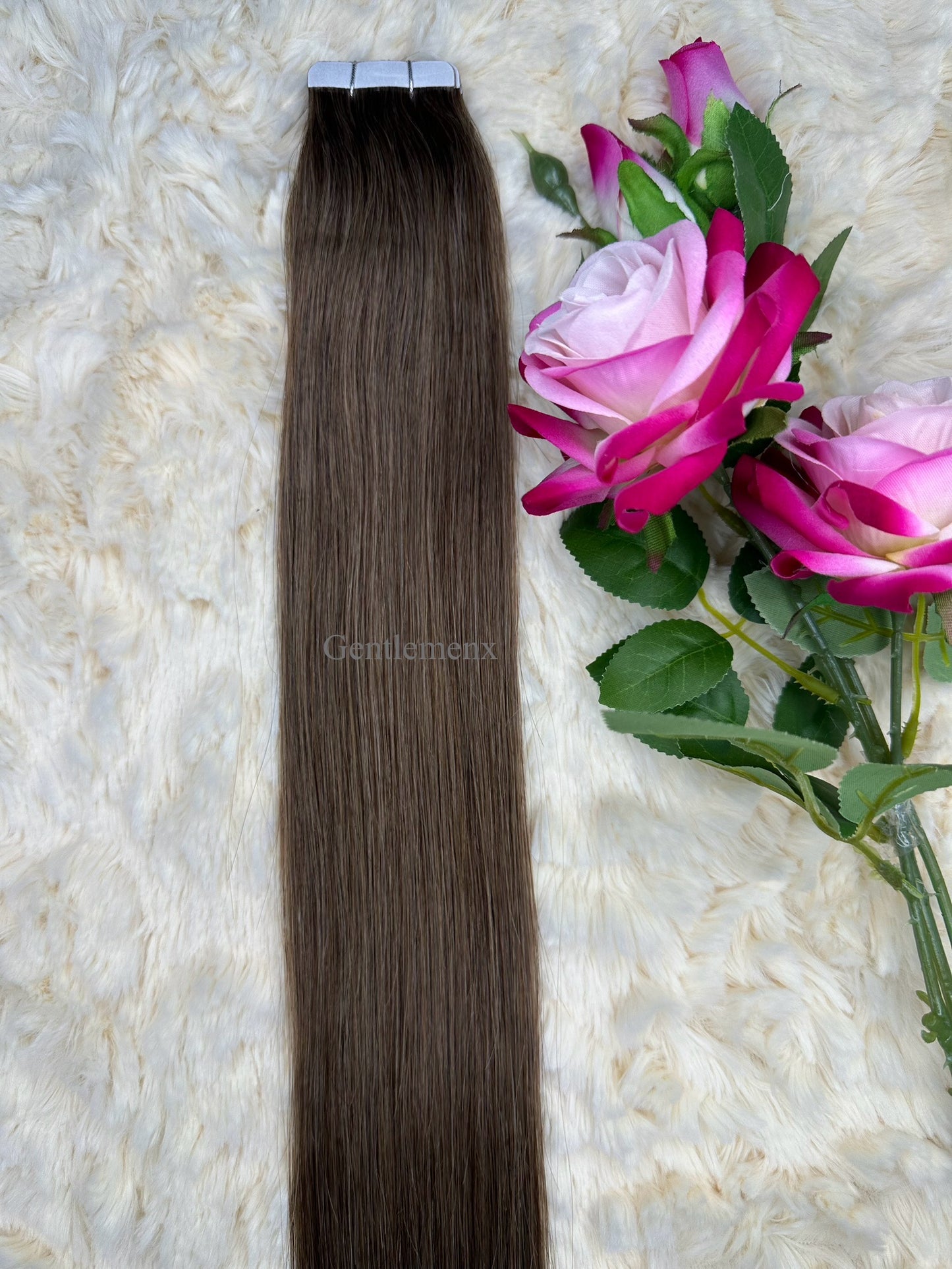TGX Arsuim Tape-In Human Hair Extensions, Seamless PU, 24-26 inch, 20 pcs (40g)
