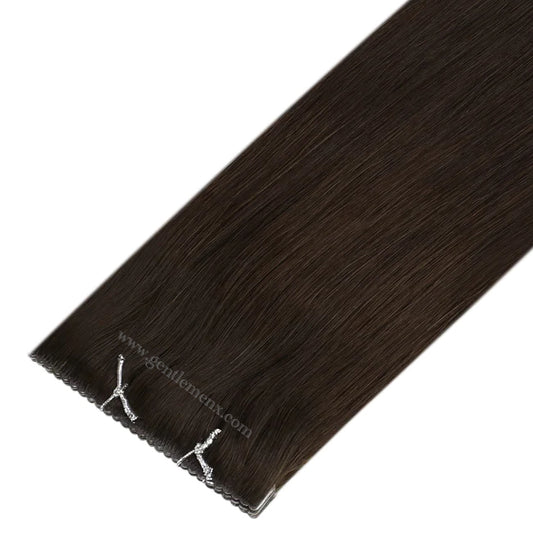 Arnomeda Premium Quality Cabello Humano 100% Remy 24''-26'' Extensiones de Cinta Invisibles con Inyección de Flores de 8cm Marrón Oscuro 2# 50g