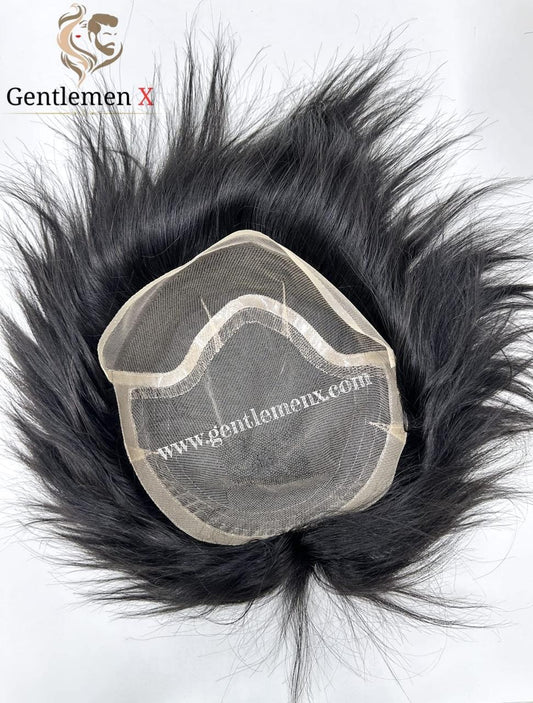 Su sistema capilar para hombre VIP Full Lace con capa de PU, 100% cabello humano.