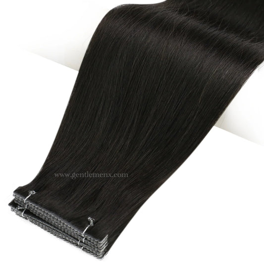 Arnomeda Calidad Premium 100% Cabello Humano Remy 24''-26'' 8cm Extensiones de Cinta Inyectada Invisible de Flores Color Natural 1B# 50g