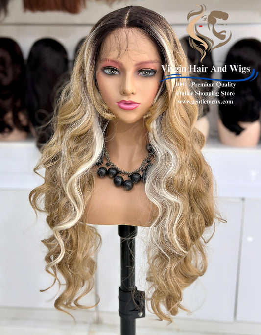 T-Part Front Lace Rebecca Chic Sophie Heat Friendly Synthetic Lace Wig (TTHL4/14R/613R)