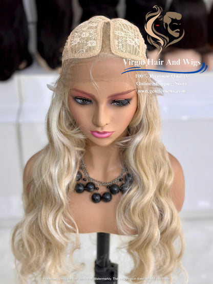 T-Part Front Lace Rebecca Chic Sophie Heat Friendly Synthetic Lace Wig (TAHL24Y/56E/56E)