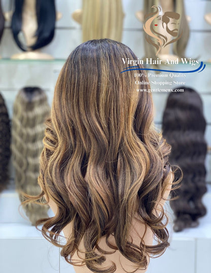 T-Part Front Lace Hannah Chic Bess Heat Friendly Synthetic Lace Wig (TT2/Carmel)