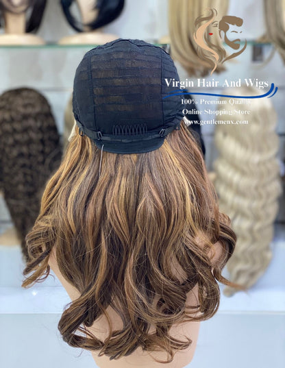 T-Part Front Lace Hannah Chic Bess Heat Friendly Synthetic Lace Wig (TT2/Carmel)