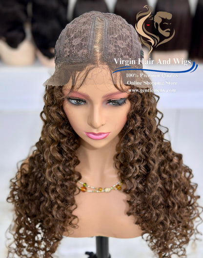 T-Part Front Lace Abegail - Shirley Heat Friendly Synthetic Lace Wig (C6)