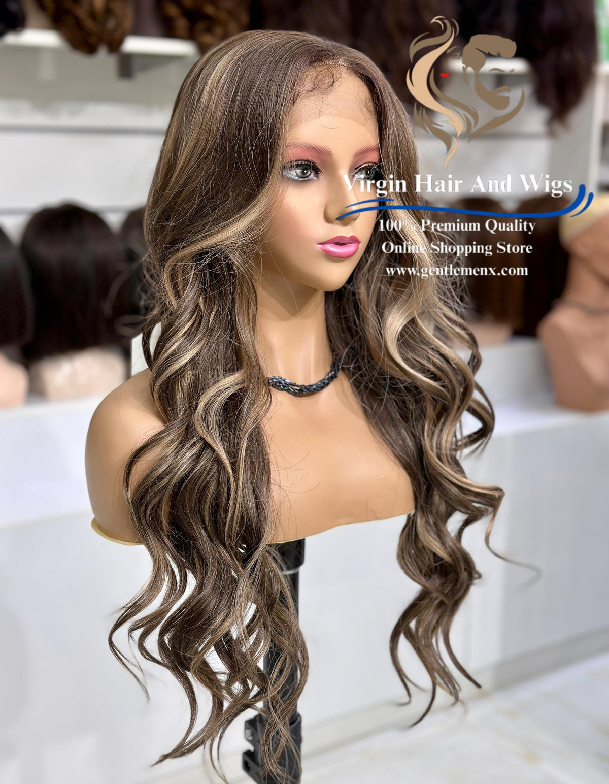 13x4 Free Part Front Lace Esther - Arika Heat Friendly Synthetic Lace Wig (NTPDHL8/26R)