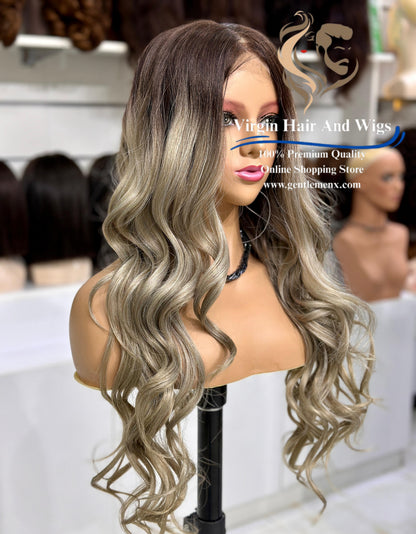 13x4 Free Part Front Lace Esther - Arika Heat Friendly Synthetic Lace Wig (TT6/STREEL)