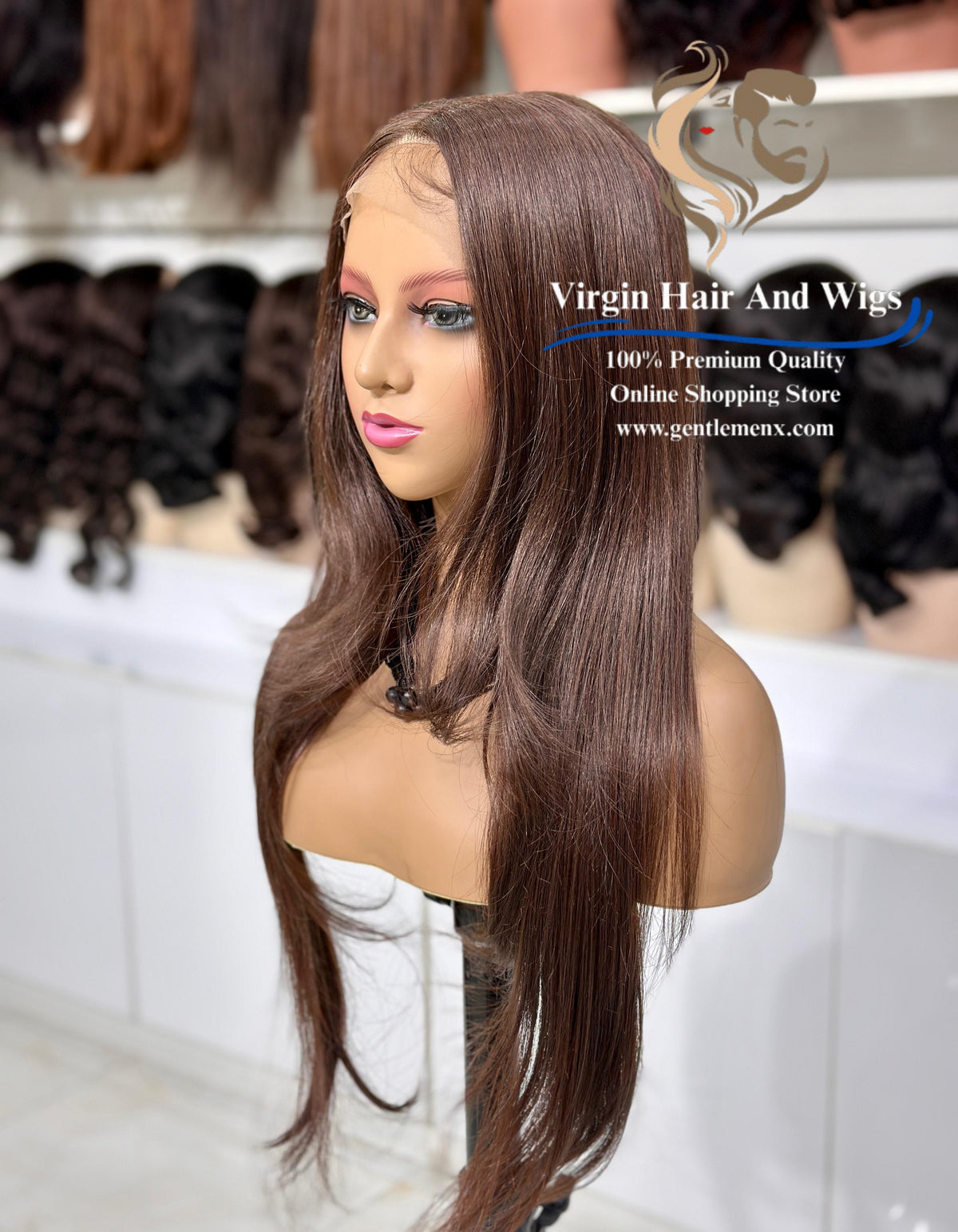 13x4 Free Part Front Lace Deborah - Agatha Heat Friendly Synthetic Lace Wig (Brown 138)