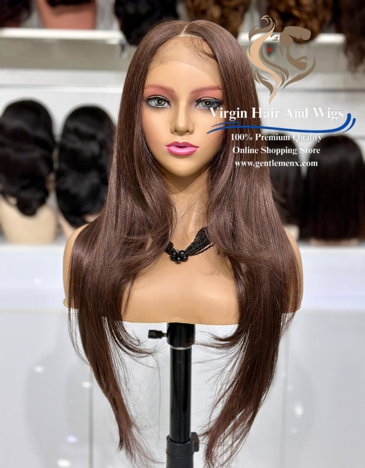 13x4 Free Part Front Lace Deborah - Agatha Heat Friendly Synthetic Lace Wig (Brown 138)