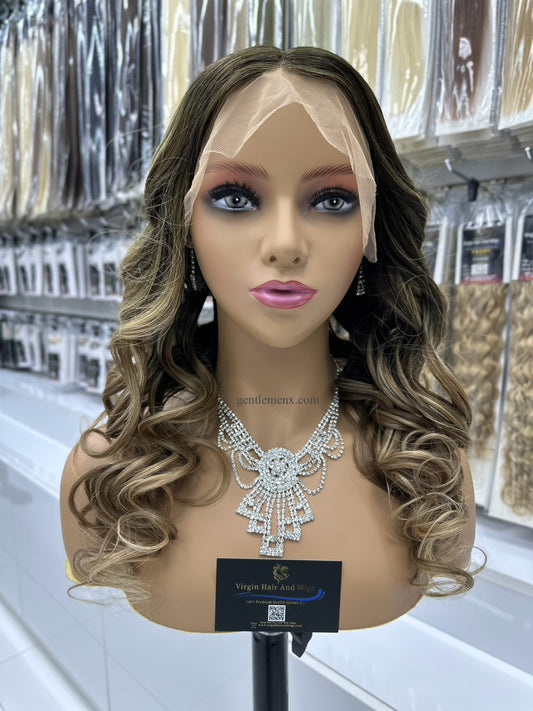 Zenkia 13x6 Encaje Frontal Europeo 100% Pelo Humano Virgen Remy de Calidad Premium Rizado Ondulado B4#/27#
