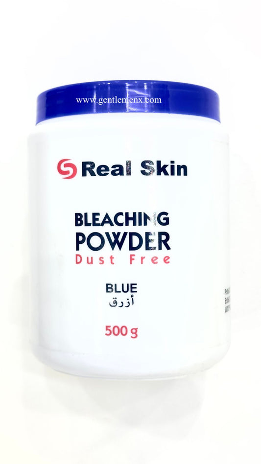 Real Skin Polvo Decolorante Azul Sin Polvo, 500 g para uso profesional capilar solamente.