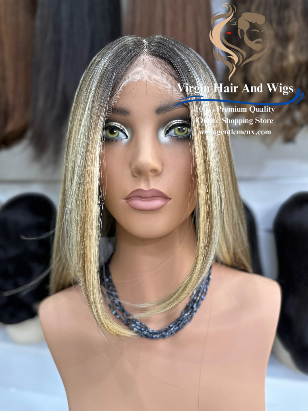T-Part Front Lace Anne Chic Roberta Heat Friendly Synthetic Lace Wig (NTSA4-10-23B-613C)