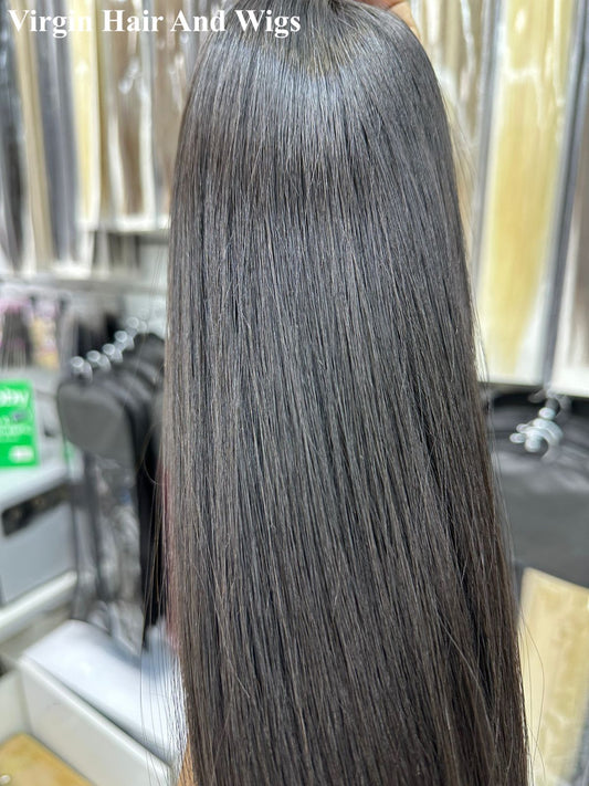 TGX Zenkia Pure 100% Cabello Humano Remy Virgen de Corea del Sur para Cortina 100g Liso