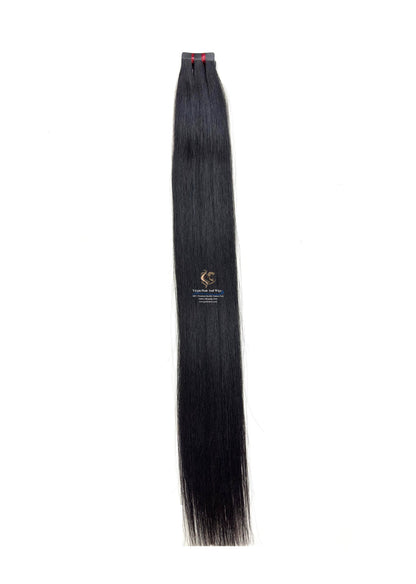 Zenkia 24''-26” 100% Virgen Remy Coreano Calidad Premium Extensiones de Cabello Humano con Cinta de Poliuretano 20 Piezas X 4cm de Ancho 50g