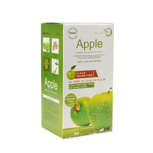 Crema Tinte Oscurecedor sin Amoníaco con Extracto de Fruta de Manzana Tinte de Manzana 72 Negro para Cabello y Barba