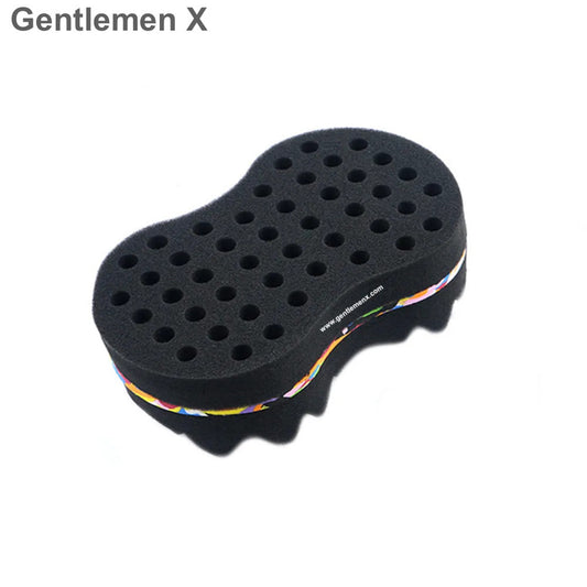 Esponja de cepillo para el cabello de doble lado, cepillo de esponja para rizos, ondas y rastas naturales.
