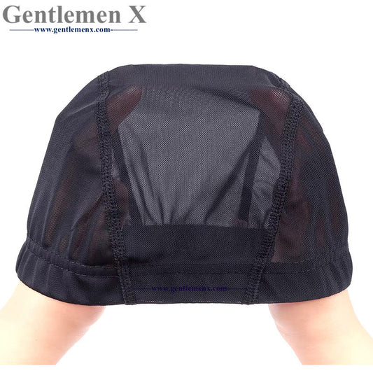 Gorras tipo domo de malla transpirable para hacer pelucas, redecilla elástica tipo Clueless para tejer el cabello con bandas elásticas anchas para pelucas
