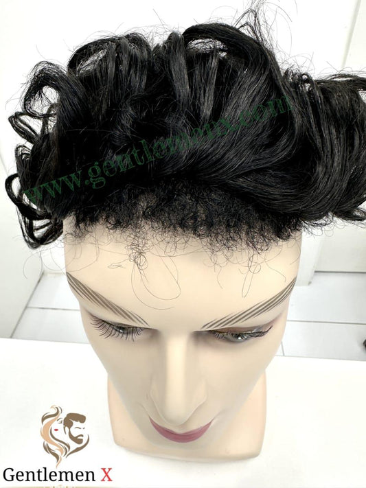 Su VIP miraj gold con cabello de bebé 100% cabello humano, sistema capilar para hombres, peluca para hombres, tupé para hombres