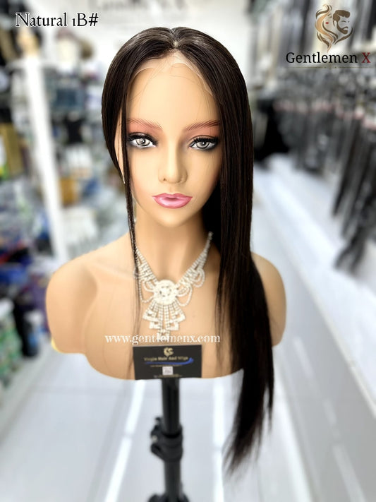Peluca de encaje Arnomeda 4X4 con base de seda 100% cabello humano Remy