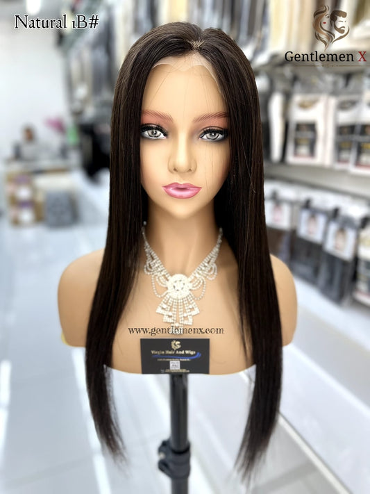 Peluca de encaje Arnomeda 4X4 con base de seda 100% cabello humano Remy