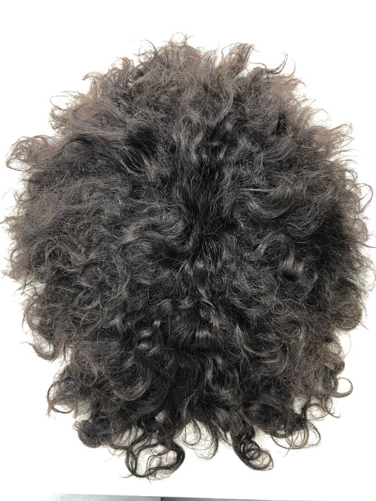 SU mono encaje frontal 100% cabello humano postizo para hombre sistema capilar para hombre rizado